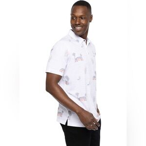 Travis Mathew White with Pink and Gray VW Bus Print